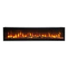 Dimplex Ignite Evolve 74 wall-mounted electric fireplace with realistic flames and remote control.