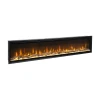 Dimplex Ignite Evolve 74 wall-mounted electric fireplace with realistic flames and remote control.