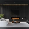Dimplex Ignite Ultra 74 built-in electric fireplace with multi-sided installation options and app control.