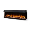 Dimplex Ignite Ultra 74 built-in electric fireplace with multi-sided installation options and app control.