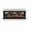 Vista 130 III 3-sided built-in electric fireplace by Dimplex in a sleek black finish, offering a panoramic flame effect and remo