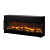 Dimplex Vivente Plus 150 built-in electric fireplace with a sleek black design, offering one-sided, two-sided, or three-sided in