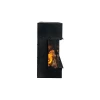 Dimplex Vivente Plus 150 built-in electric fireplace with a sleek black design, offering one-sided, two-sided, or three-sided in