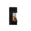 Dimplex Vivente Plus 150 built-in electric fireplace with a sleek black design, offering one-sided, two-sided, or three-sided in