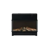 Dimplex Vivente Plus 75 built-in electric fireplace with customisable flame effect in sleek black design.