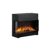 Dimplex Vivente Plus 75 built-in electric fireplace with customisable flame effect in sleek black design.