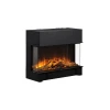 Dimplex Vivente Plus 75 built-in electric fireplace with customisable flame effect in sleek black design.