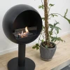 Edmonton Freestanding Bioethanol Fireplace by ScandiFlames in a sleek black finish, offering a modern and stylish heating soluti