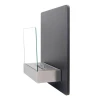 ScandiFlames Elegant Black Wall-mounted Fireplace - Modern wall-mounted bioethanol fireplace with a sleek black finish and 6-hou
