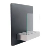 ScandiFlames Elegant Black Wall-mounted Fireplace - Modern wall-mounted bioethanol fireplace with a sleek black finish and 6-hou