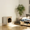 Austin White Freestanding Bioethanol Stove by ScandiFlames, a stylish and eco-friendly heating solution with manual control.