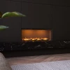 Faber e-SliM Linear 1200-450 I built-in one-sided Opti-myst vapour fireplace in black finish.