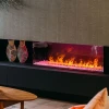 Faber e-Matrix Linear 1300-400 II built-in corner water vapour fireplace with Opti-myst technology and remote control.