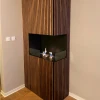 Foco Corner Right 800 by FOCO Fires - a two-sided built-in bioethanol fireplace with a sleek black finish, offering a luxurious 