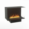Foco Myst Corner Right 800 by FOCO Fires – A luxury built-in Opti-myst vapour fireplace with remote control and realistic flame 
