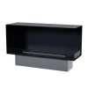 Foco Corner Right 1200 by FOCO Fires – a modern built-in corner bioethanol fireplace with a sleek black finish, remote control, 