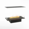 Foco Myst Four 800 Opti-Myst vapour fireplace in black with realistic flame effect and remote control.