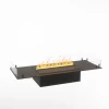Foco Myst Free 1000 by FOCO Fires – a sleek black built-in vapour fireplace with remote control and realistic flame effect.