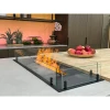 Foco Myst Pro 900 built-in vapour fireplace in black with remote control and realistic flame effect.