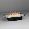 Foco Myst Pro 900 built-in vapour fireplace in black with remote control and realistic flame effect.