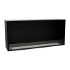 Foco One 1100 Medium bioethanol fireplace - sleek one-sided built-in design with manual operation, black finish, and 6-hour burn