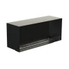 Foco One 1200 bioethanol fireplace with black finish, designed for built-in one-sided installation.