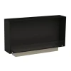 Foco One 1000 Slim built-in bioethanol fireplace in black with a sleek one-sided design.