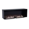 Foco One 1500 bioethanol fireplace with remote, automatic, and app control in a sleek black finish.