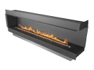 Forma 2700 Right Corner bioethanol fireplace in sleek black finish with app and remote control for modern interiors.