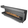 Forma 2300 Left Corner bioethanol fireplace – premium built-in design with remote and app control, offering luxurious warmth and