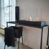 ScandiFlames Steel and Black Freestanding Bio Fireplace – a stylish and modern bioethanol fireplace with a sleek black finish, o