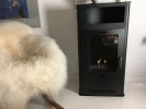 Boston Black Bioethanol Stove by ScandiFlames – a stylish, chimney-free heating solution with manual control.