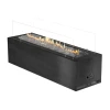 Galio Black Gas Fireplace in Corten (Rust) finish – stylish outdoor freestanding gas fireplace with manual control.