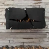 Apollo IV - Black by GlammFire, a stylish wall-mounted bioethanol fireplace with remote control and 4.5 kW heat output.
