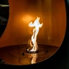 GlammFire Archimedes - Black bioethanol fireplace, loft-hanging design with remote and panel control.
