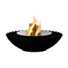 Cosmo Fire Pit - Black Metallic by GlammFire, a modern and stylish outdoor fire pit for elegant outdoor spaces.