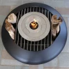 Mime - Black firepit by GlammFire, a luxurious outdoor fire feature with a sleek black finish.