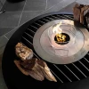 Mime - Black firepit by GlammFire, a luxurious outdoor fire feature with a sleek black finish.