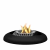 Mime - Black firepit by GlammFire, a luxurious outdoor fire feature with a sleek black finish.