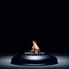 Mime - Black firepit by GlammFire, a luxurious outdoor fire feature with a sleek black finish.