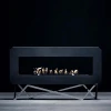Urban - Black Metallic bioethanol fireplace by GlammFire, a luxury floor-standing unit with remote control and sleek black metal