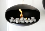 ScandiFlames Ceramics Pebbles Grey - 24 Pieces for Bioethanol Fireplaces