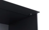 Heat Deflector for Foco Bioethanol Fireplaces – black, 180 cm, enhances heat efficiency and safety.