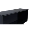 Heat Deflector for Foco Bioethanol Fireplaces – black, 180 cm, enhances heat efficiency and safety.