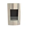 ScandiFlames Vertical Bioethanol Fireplace – a sleek, stainless steel wall-mounted fireplace with a 1-litre capacity for up to 5