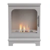 Honolulu White Freestanding Bioethanol Stove by ScandiFlames with a sleek and modern design, offering a 5-hour burn time and man