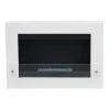 Nebraska White Wall-Mounted Biofireplace by ScandiFlames, a sleek and modern bioethanol fireplace with a white finish.