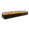 Mistero 2500 Water Vapour Fireplace by Magic-Fire® by Safretti, a sleek two-sided built-in unit with realistic flame effects.