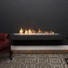Icon Fires Slimline Burner - 80 cm, a sleek stainless steel manual bioethanol burner with a 4.5-litre capacity and 8-hour burn t