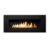 Icon Fires Nero 1450 Wall Fire in black, a stylish wall-mounted bioethanol fireplace with a 145 cm length, manual control, and 7